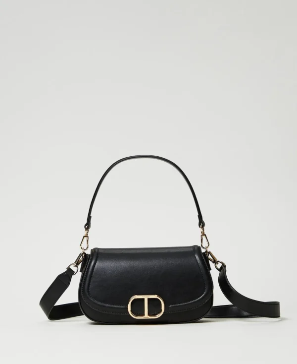 Sacs Porté Épaule | Sacs À Bandoulière*TWINSET Milano Sac à Bandoulière «Brera» Avec Ouverture Oval T Noir