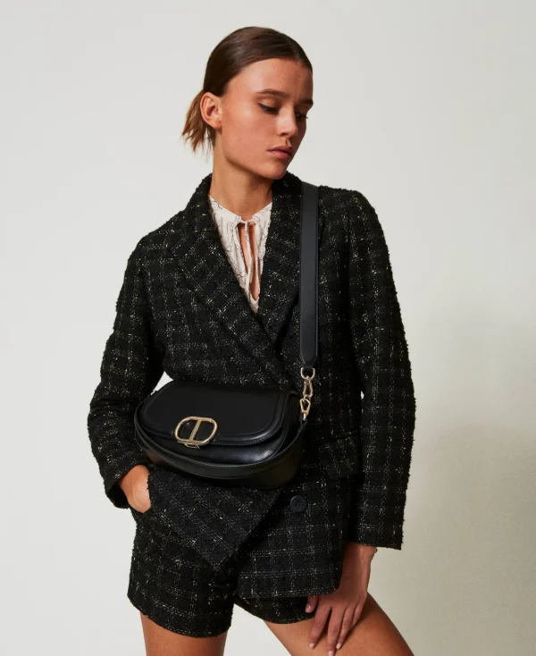 Sacs Porté Épaule | Sacs À Bandoulière*TWINSET Milano Sac à Bandoulière «Brera» Avec Ouverture Oval T Noir