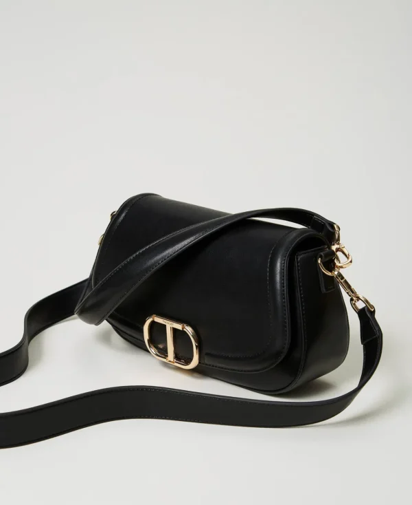 Sacs Porté Épaule | Sacs À Bandoulière*TWINSET Milano Sac à Bandoulière «Brera» Avec Ouverture Oval T Noir