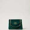 Sacs Porté Épaule | Sacs À Bandoulière*TWINSET Milano Sac à Bandoulière «Dreamy» Moyen En Velours Vert « Monstera Green »