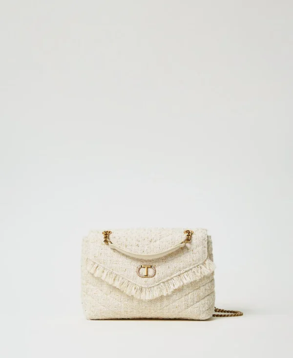 sac__bandoulire_dreamy_mo_0-3.webp Sacs Porté Épaule | Sacs À Bandoulière*TWINSET Milano Sac à Bandoulière «Dreamy» Moyen En Tweed Blanc « Old White »