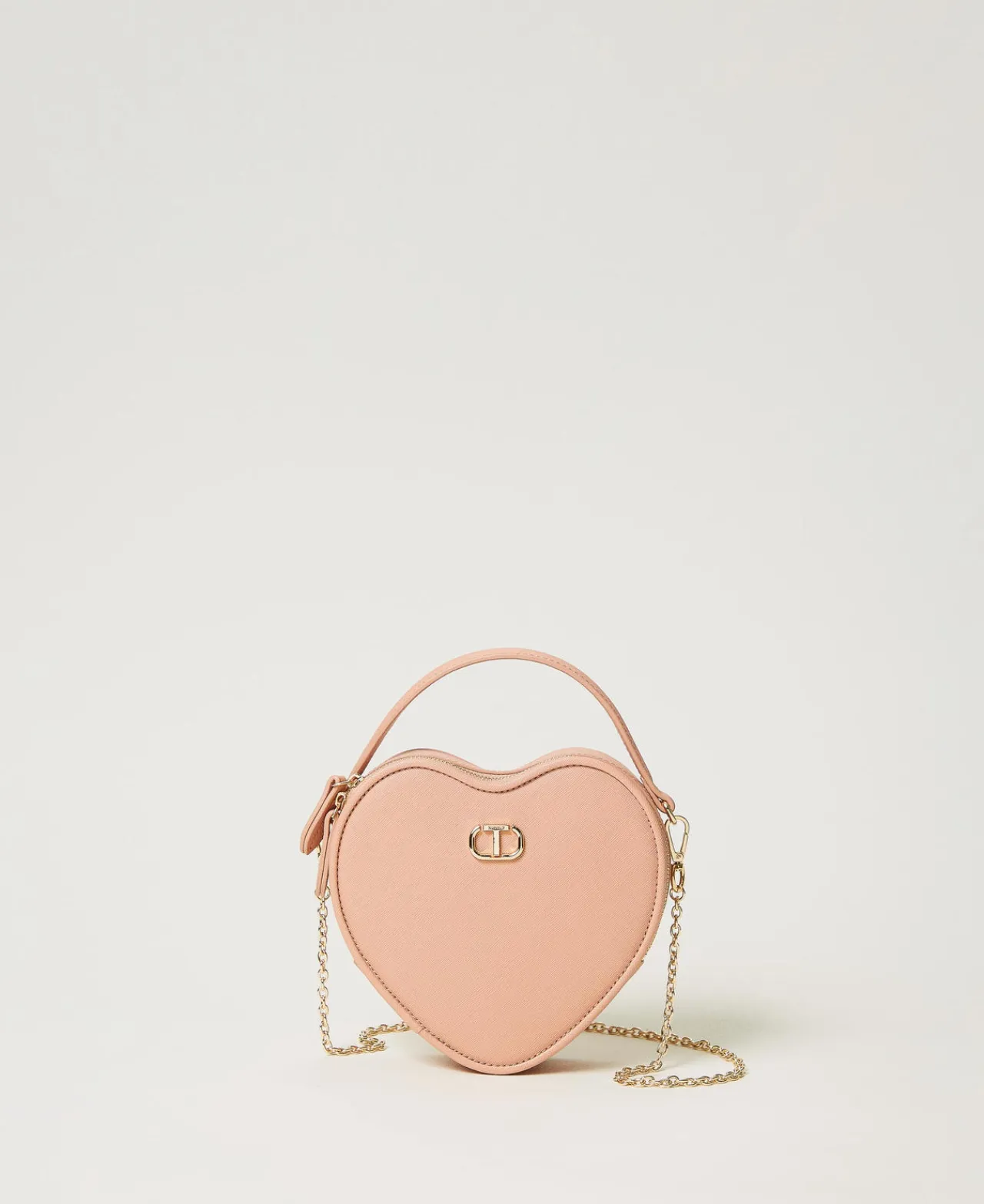 Sacs Porté Épaule | Sacs À Main*TWINSET Milano Sac à Bandoulière En Cœur «Mon Amour» Rose Poudre
