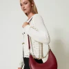 Besaces | Sacs Porté Épaule*TWINSET Milano Sac à Bandoulière «Miss Twinset» Avec Chaîne Siglée Rouge Myrte