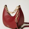 Besaces | Sacs Porté Épaule*TWINSET Milano Sac à Bandoulière «Miss Twinset» Avec Chaîne Siglée Rouge Myrte