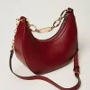 Besaces | Sacs Porté Épaule*TWINSET Milano Sac à Bandoulière «Miss Twinset» Avec Chaîne Siglée Rouge Myrte