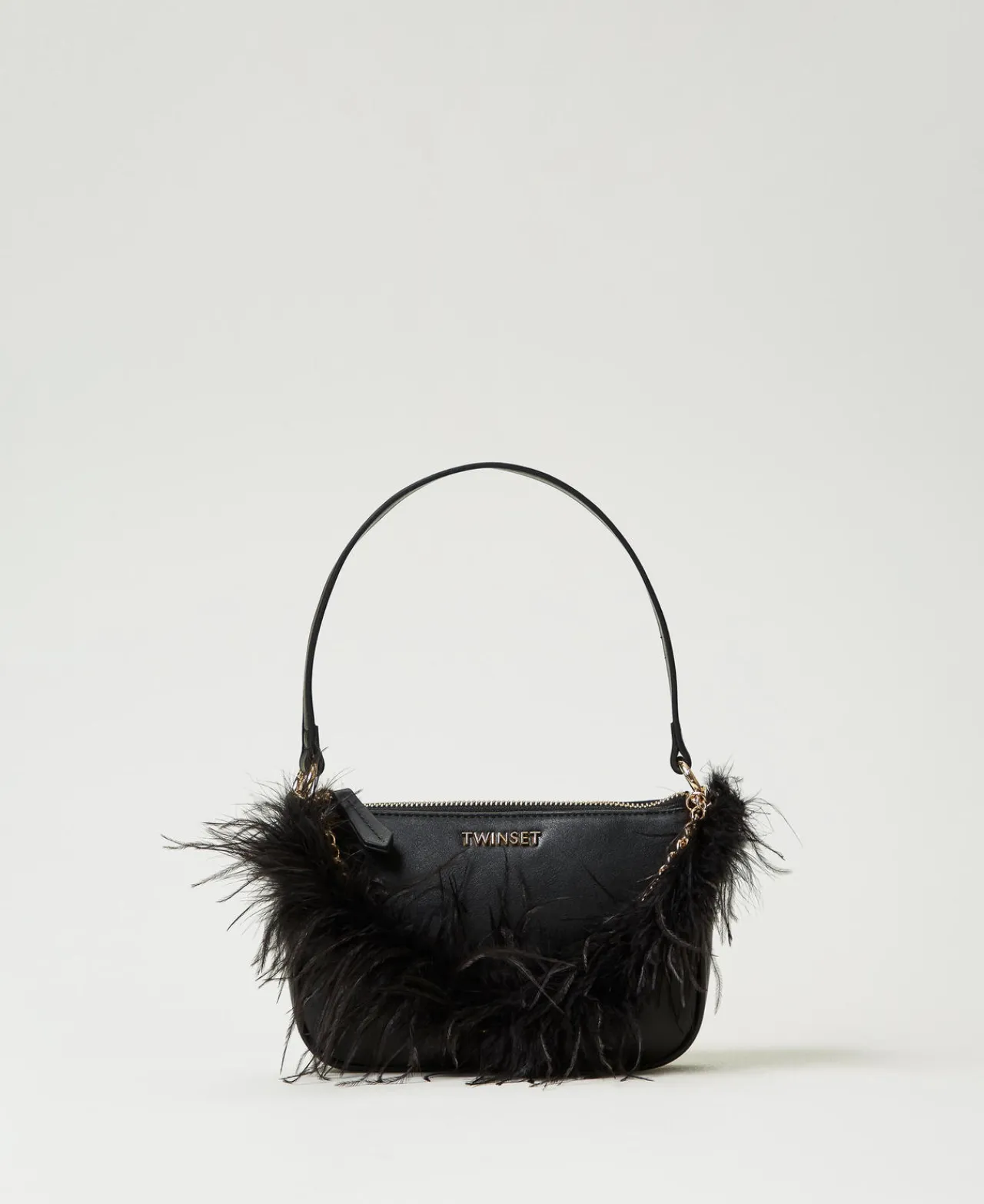 Sacs Porté Épaule | Sacs À Main*TWINSET Milano Sac à Bandoulière «Petite Folie» Avec Oval T Noir