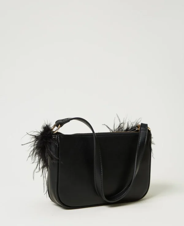 Sacs Porté Épaule | Sacs À Main*TWINSET Milano Sac à Bandoulière «Petite Folie» Avec Oval T Noir