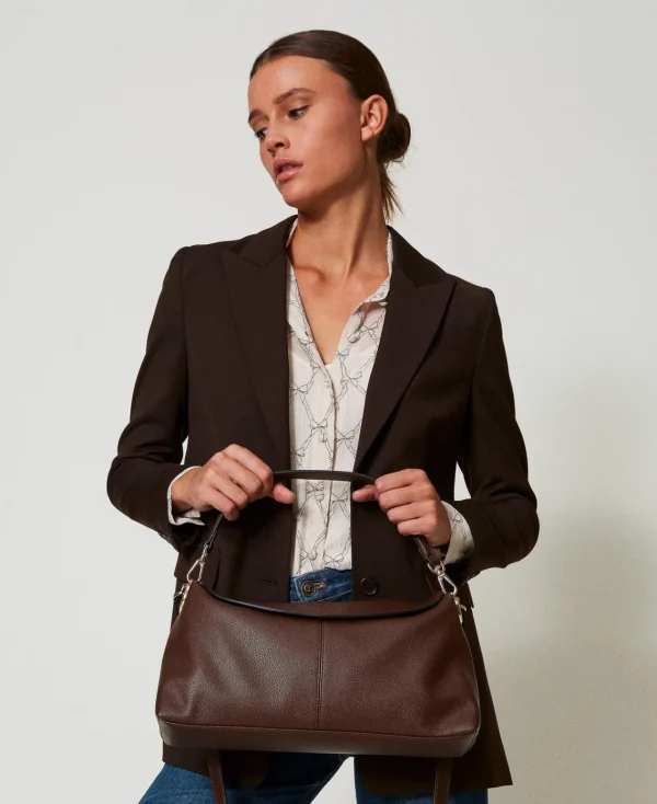 Sacs Porté Épaule | Sacs À Bandoulière*TWINSET Milano Sac à Bandoulière «Taylor» Avec Oval T Coffee Chocolate
