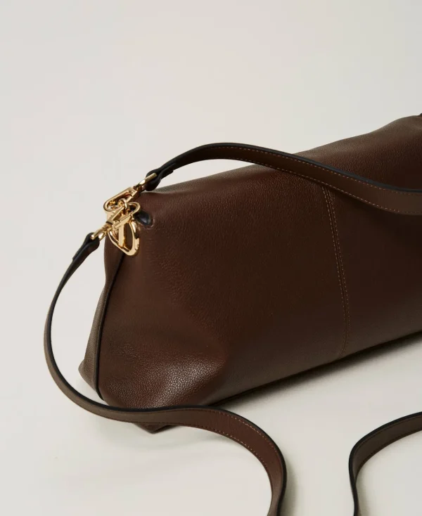 Sacs Porté Épaule | Sacs À Bandoulière*TWINSET Milano Sac à Bandoulière «Taylor» Avec Oval T Coffee Chocolate