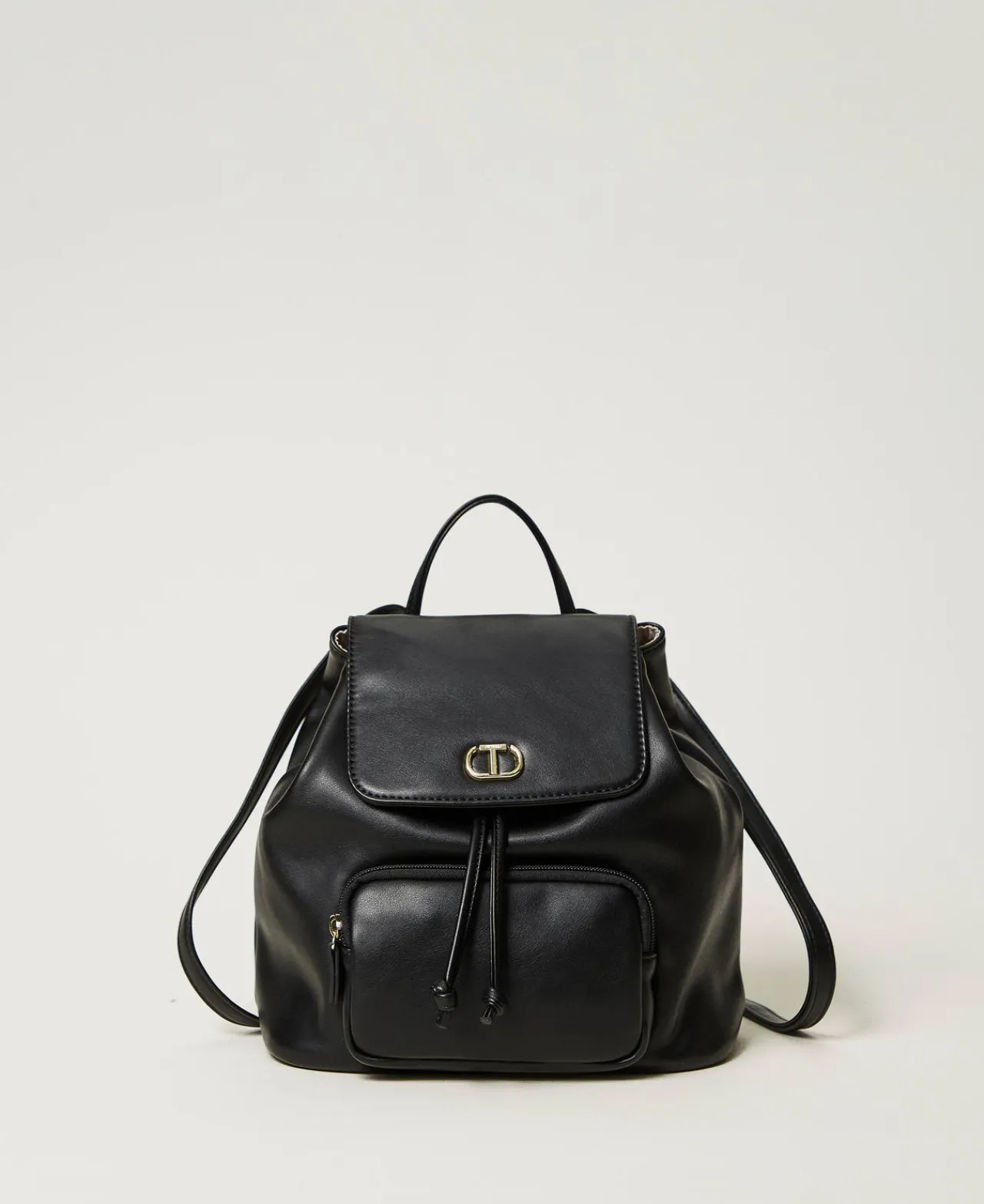 Accessoires*TWINSET Milano Sac à Dos Avec Poche Et Oval T Noir