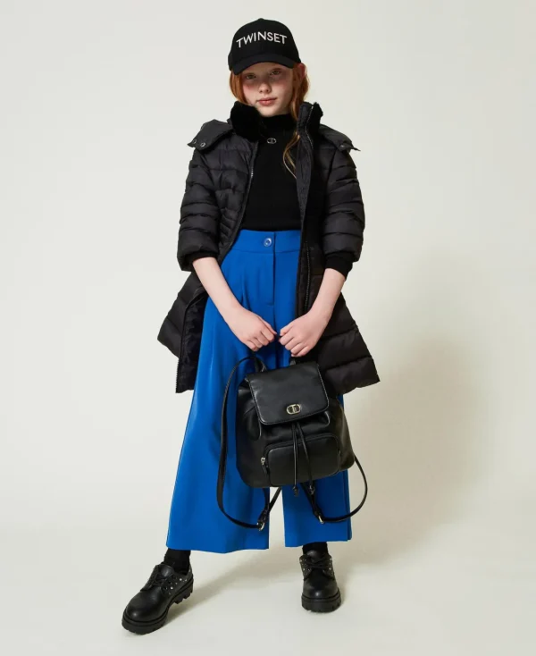 sac__dos_avec_poche_et_ov_1.webp Accessoires*TWINSET Milano Sac à Dos Avec Poche Et Oval T Noir