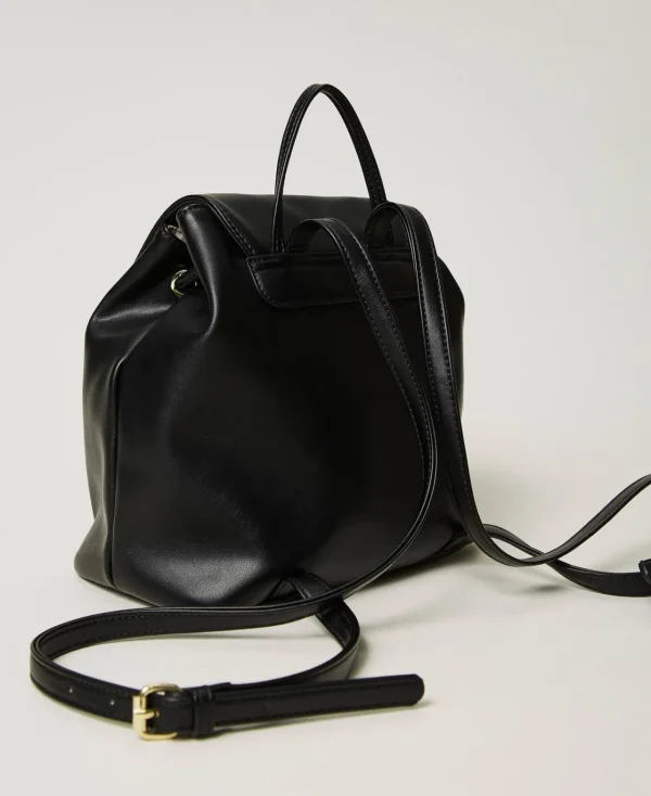 sac__dos_avec_poche_et_ov_3.webp Accessoires*TWINSET Milano Sac à Dos Avec Poche Et Oval T Noir