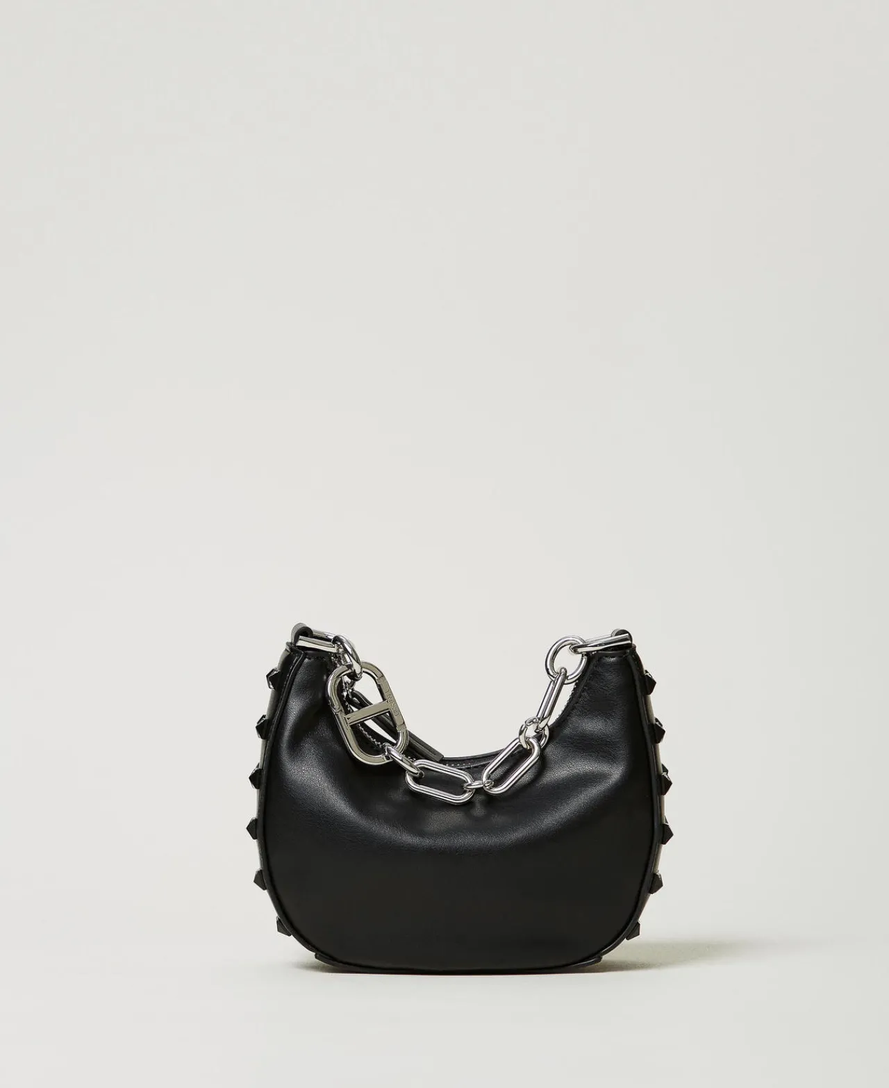 Mini Sacs | Besaces*TWINSET Milano Sac «Mini Croissant» Avec Clous Noir