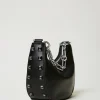 sac_mini_croissant_avec_c_2.webp Mini Sacs | Besaces*TWINSET Milano Sac «Mini Croissant» Avec Clous Noir