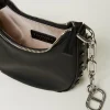 sac_mini_croissant_avec_c_4.webp Mini Sacs | Besaces*TWINSET Milano Sac «Mini Croissant» Avec Clous Noir