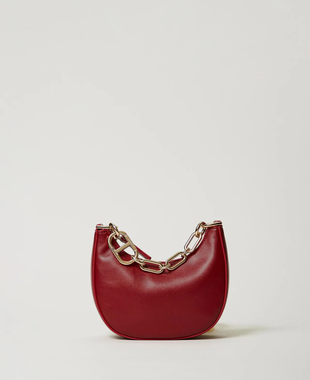 Mini Sacs | Sacs À Main*TWINSET Milano Sac «Mini Croissant» Avec Fermeture Oval T Rouge Pompéien