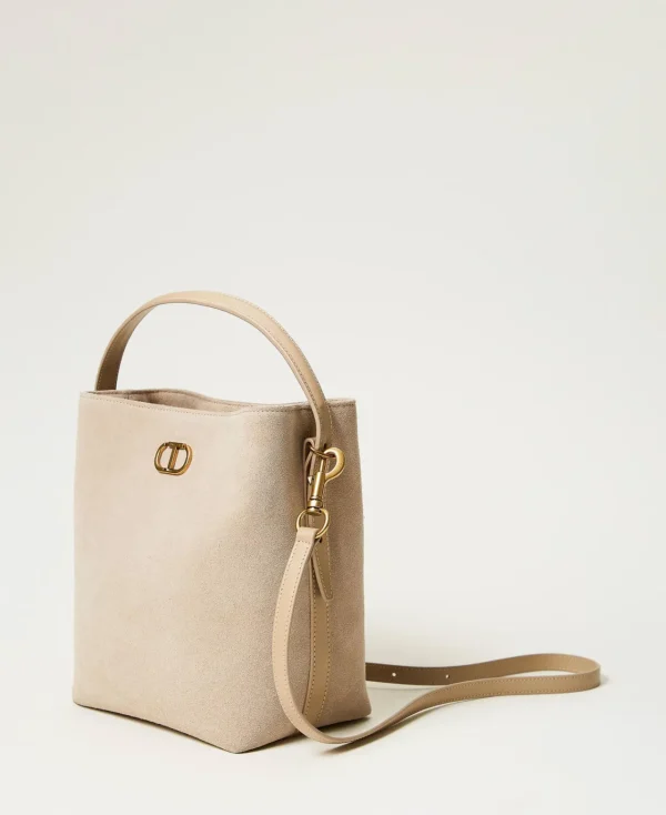 Sacs Porté Épaule | Sacs À Bandoulière*TWINSET Milano Sac Seau «Chelsea» En Cuir Sable