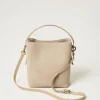 Sacs Porté Épaule | Sacs À Bandoulière*TWINSET Milano Sac Seau «Chelsea» En Cuir Sable