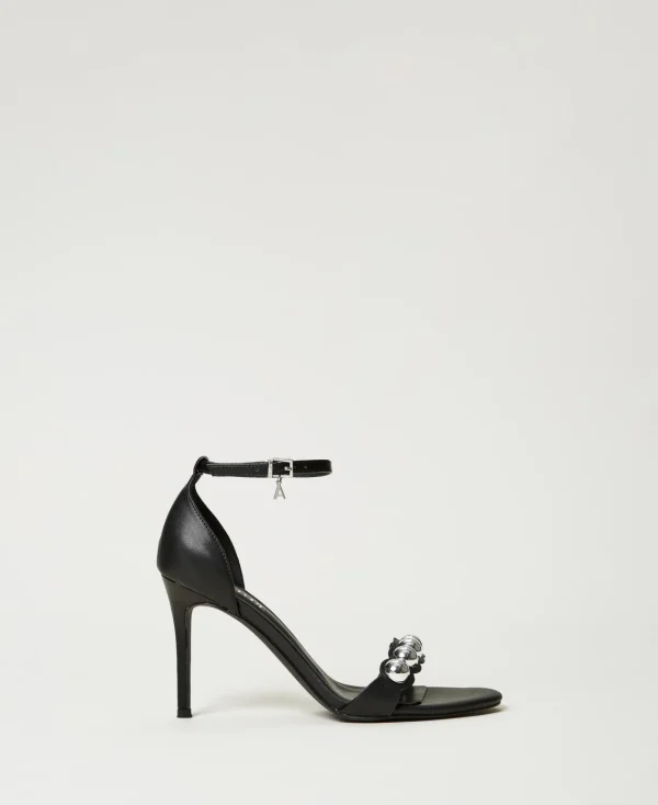 Chaussures À Talons | Escarpins Et Sandales*TWINSET Milano Sandales Cloutées Noir