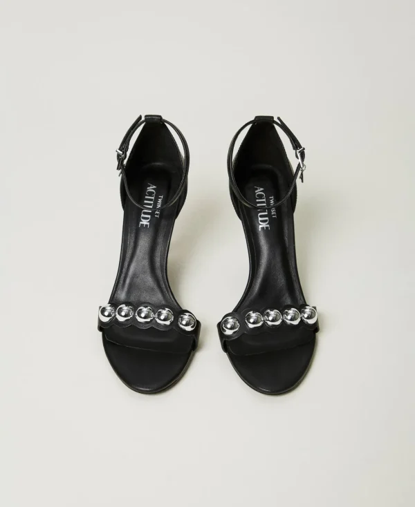 Chaussures À Talons | Escarpins Et Sandales*TWINSET Milano Sandales Cloutées Noir