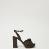 sandales_plateformes_avec_0.webp Chaussures À Talons | Escarpins Et Sandales*TWINSET Milano Sandales Plateformes Avec Nœud Marron « Molè »
