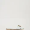 Chaussures Plates | Escarpins Et Sandales*TWINSET Milano Sandales Slides En Cuir Avec Oval T Vert Agave