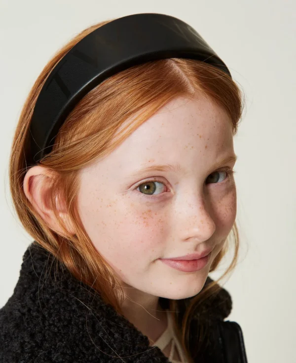 Accessoires*TWINSET Milano Serre-tête Avec Logo Noir