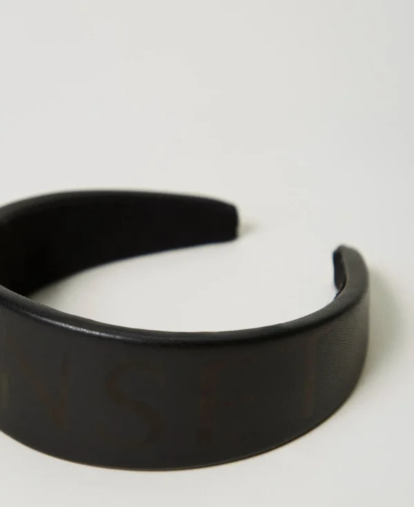 Accessoires*TWINSET Milano Serre-tête Avec Logo Noir