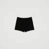 Shorts*TWINSET Milano Short Ajusté En Maille Noir