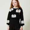 short_avec_volants_et_log_2.webp Pantalons Et Jeans*TWINSET Milano Short Avec Volants Et Logo Noir