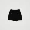 Shorts*TWINSET Milano Short «Emily» En Maille De Mohair Mélangé Noir