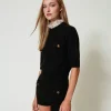 Shorts*TWINSET Milano Short «Emily» En Maille De Mohair Mélangé Noir