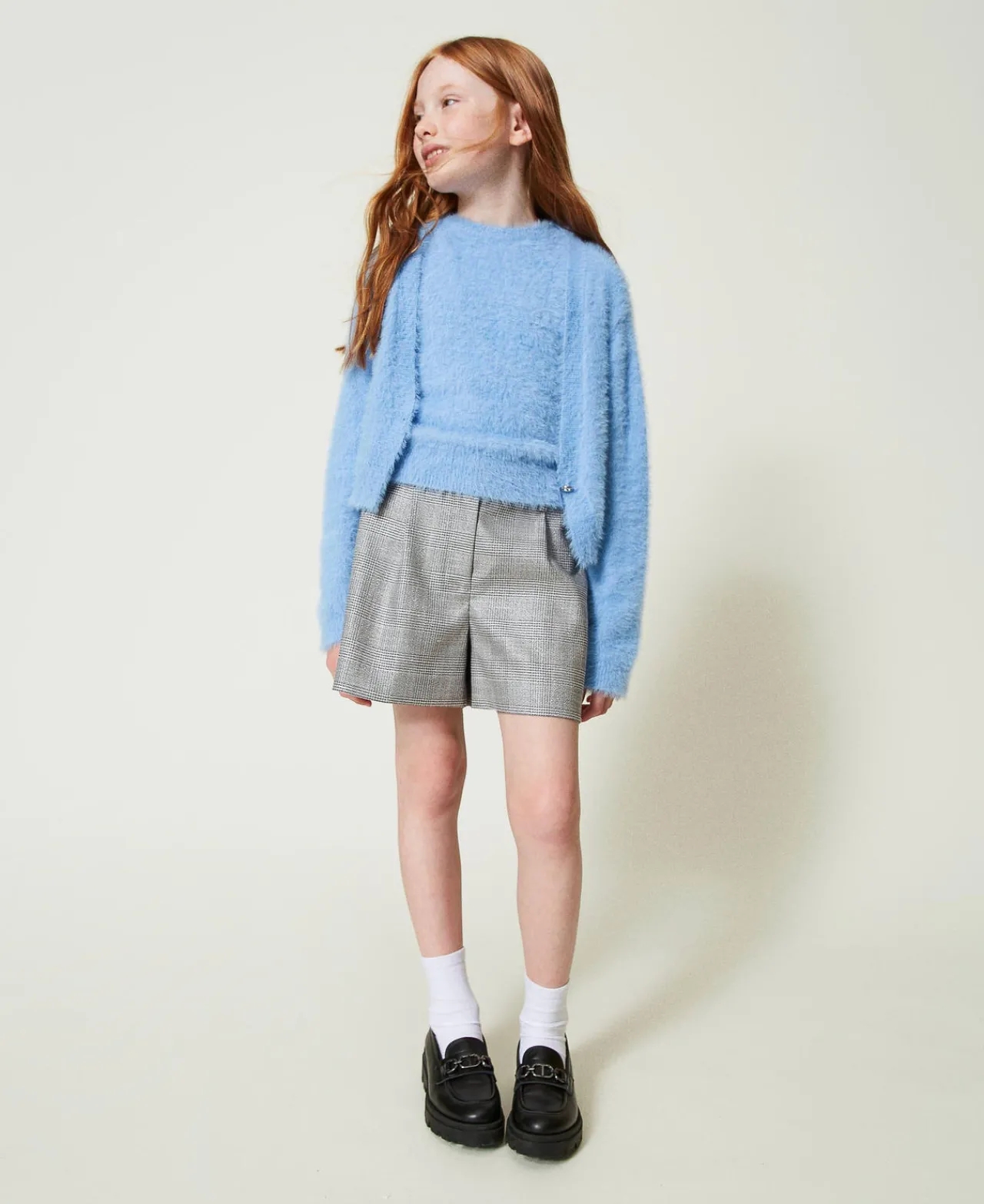 Pantalons Et Jeans*TWINSET Milano Short En Prince De Galles Jacquard Prince de Galles