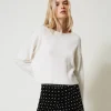 Pantalons Élégants | Shorts*TWINSET Milano Short En Velours Brodé Noir
