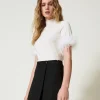 short_portefeuille_en_lai_2.webp Shorts*TWINSET Milano Short Portefeuille En Laine Mélangée Noir