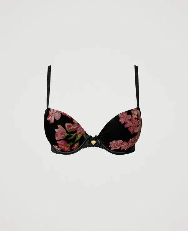 Sous-Vêtements Et Vêtements De Nuit*TWINSET Milano Soutien-gorge Push-up En Velours Dévoré Multicolore Blooming