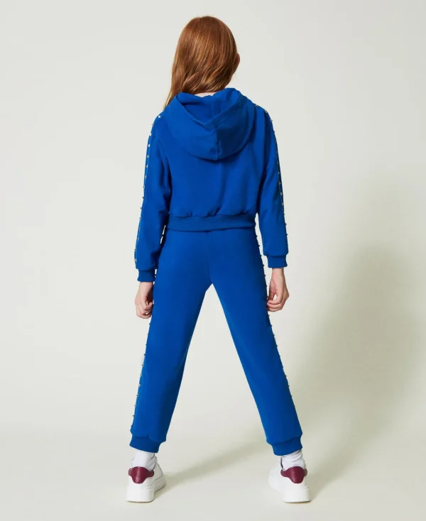 sweat__capuche_et_pantalo_3-1.webp Pantalons Et Jeans*TWINSET Milano Sweat à Capuche Et Pantalon De Jogging Bleu « Surf »