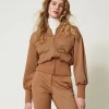 Sweat-Shirts*TWINSET Milano Sweat-shirt En Scuba Jacquard Caramel Camel