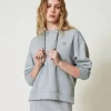 Sweat-Shirts*TWINSET Milano Sweat-shirt Oversize Avec Charm Oval T Gris moyen chiné