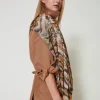 Écharpes*TWINSET Milano Étole Avec Imprimé Animalier Imprimé Tigre Orange « Tanné »/Noir