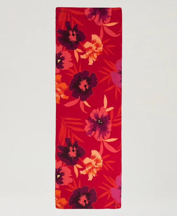 tole_avec_imprim_floral_3.webp Écharpes*TWINSET Milano Étole Avec Imprimé Floral Grandes Fleurs Rouge/Red Plum