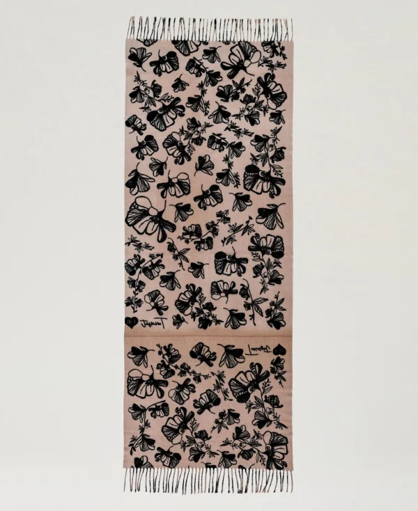 Écharpes*TWINSET Milano Étole En Drap Floral Wonder Beige