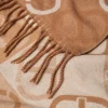 Écharpes*TWINSET Milano Étole En Drap Jacquard Avec Oval T Jacquard Oval T Marron « Sandy Brown »