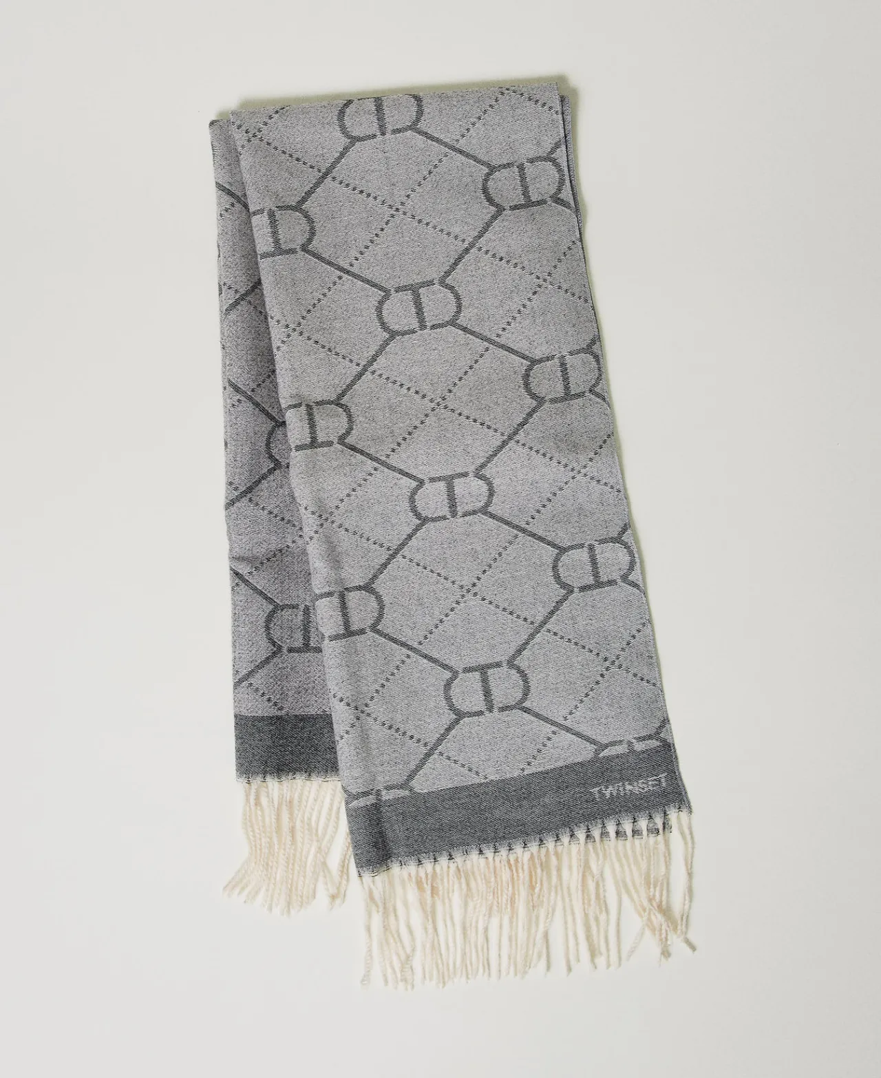Écharpes*TWINSET Milano Étole Jacquard Avec Oval T Noir