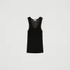 top_ajust_en_maille_de_vi_1.webp T-Shirts Et Tops*TWINSET Milano Top Ajusté En Maille De Viscose Noir