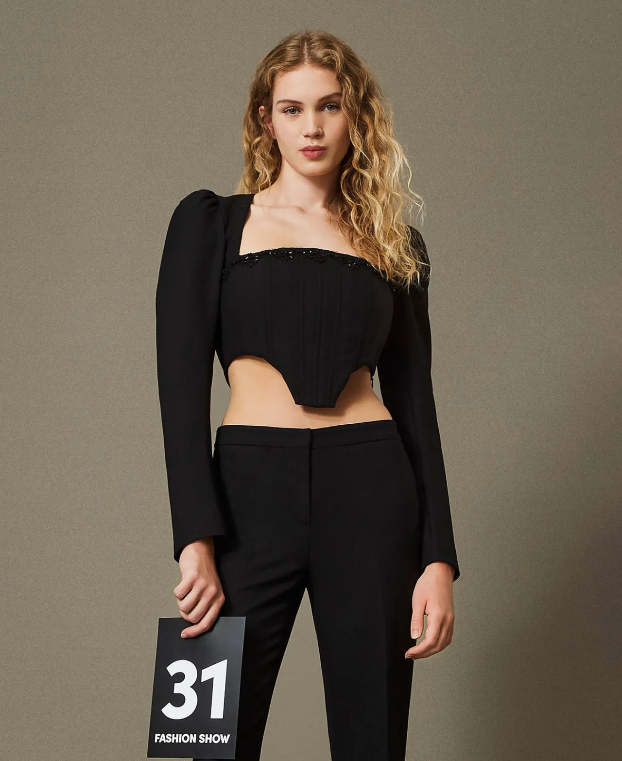 top_bustier_avec_broderie_0.webp T-Shirts Et Tops*TWINSET Milano Top Bustier Avec Broderie Noir
