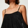 top_court_myfo_avec_frang_4.webp T-Shirts Et Tops*TWINSET Milano Top Court MYFO Avec Franges Noir