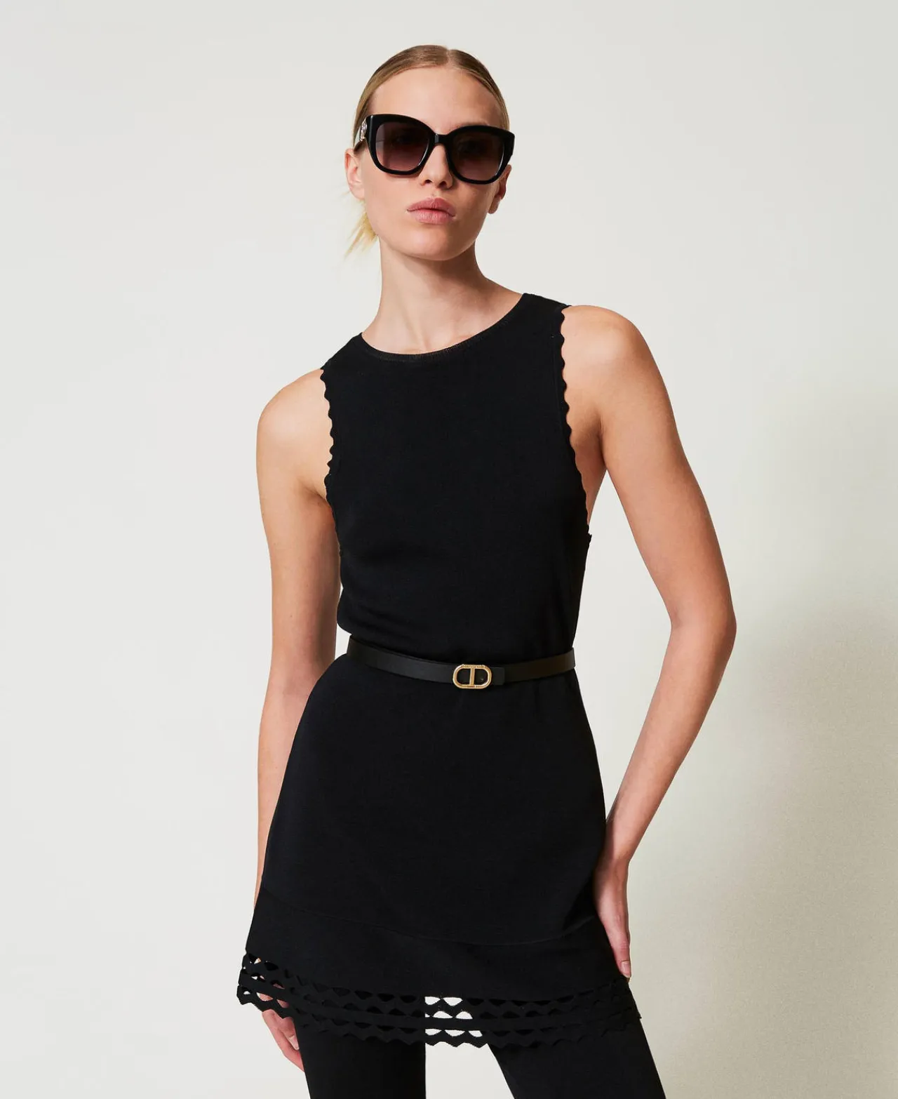 top_double_usage_en_maill_0-1.webp T-Shirts Et Tops*TWINSET Milano Top Double Usage En Maille Avec Ajours Noir