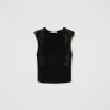 top_en_maille_avec_dentel_1.webp T-Shirts Et Tops*TWINSET Milano Top En Maille Avec Dentelle Noir