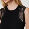 top_en_maille_avec_dentel_4.webp T-Shirts Et Tops*TWINSET Milano Top En Maille Avec Dentelle Noir